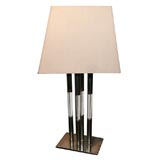 Metal and Lucite Table Lamp