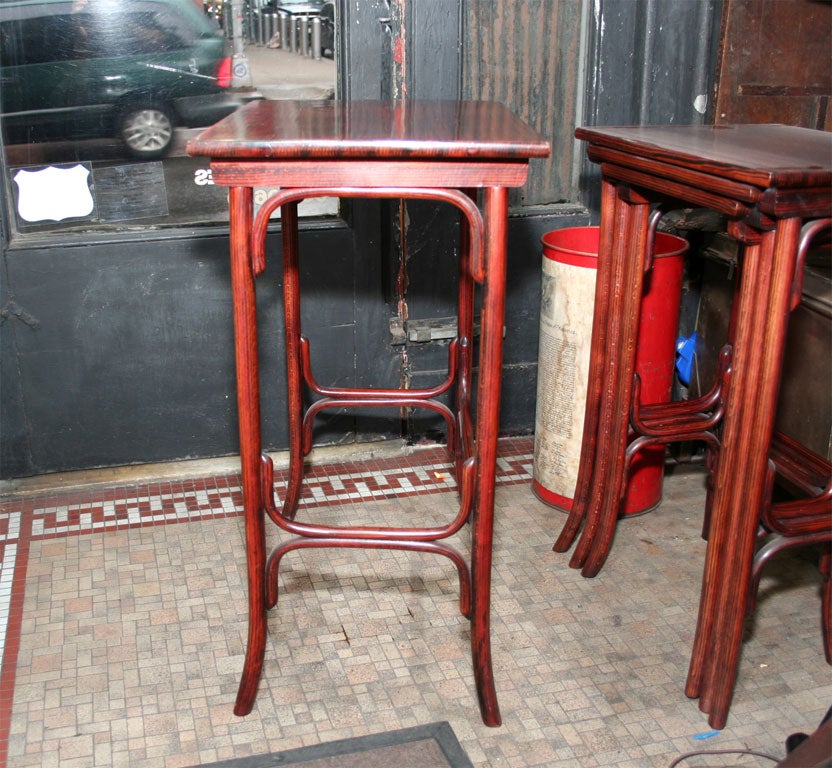 Josef Hoffmann Set of Four Bentwood Rosewood Stacking Tables In Excellent Condition For Sale In Water Mill, NY