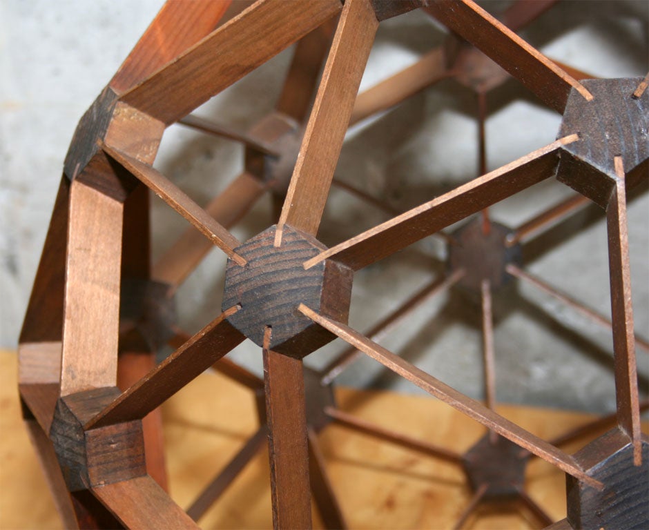 Mid-20th Century Wood 1950's Handmade Molecular Model