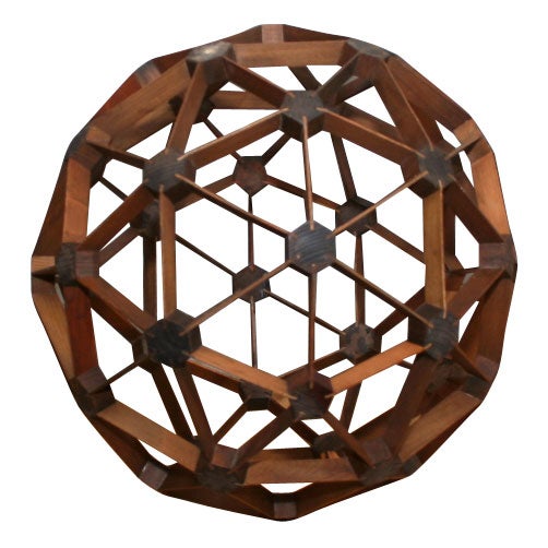 Wood 1950's Handmade Molecular Model