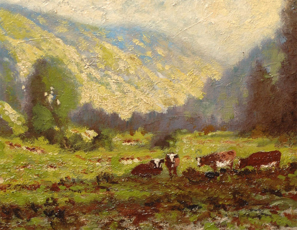 American California Impressionist Landscape Painting by Carl Jonnevold