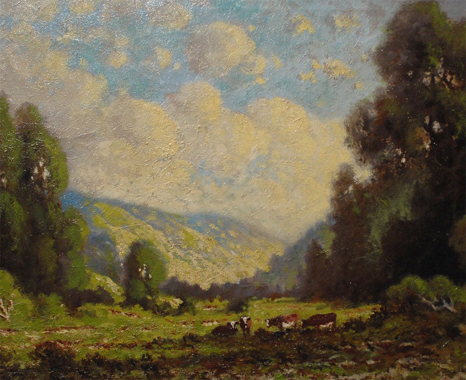 Hand-Painted California Impressionist Landscape Painting by Carl Jonnevold