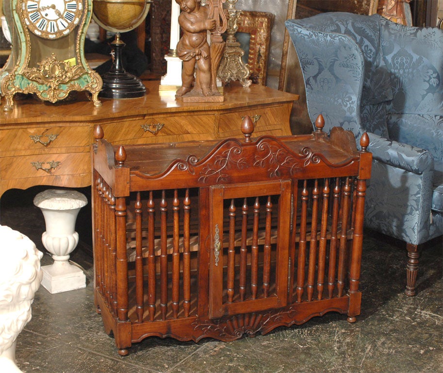 Late 18th Century French Solid Cherry Wood Cage-type Pannetiere