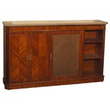 Mahogany Louis XVI-Style Console Cabinet
