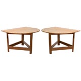 Pair of Swedish Style D-Form Consoles