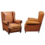 Antique Pair of Leather chairs