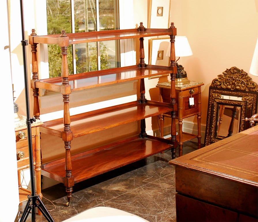 Tall Mahogany Trolley