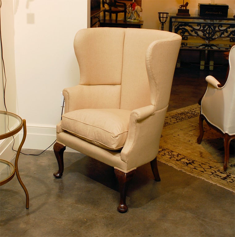 Large English Barrel Back Chair