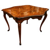 Italian Walnut Center Table, mid 18th century