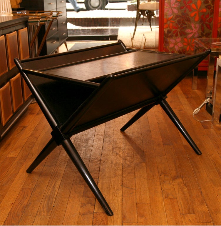 Pair of Robsjohn Gibbings campaign style side tables