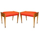 Upholstered beechwood bench