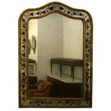 Pair of Eglomise decorated mirrors by Jansen