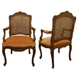 Pair of Regence-style fauteuils