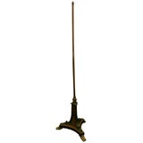 Wood brass and bronze floor lamp