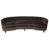 Vintage Tufted and Curved back Hollywood Regency Style Sofa