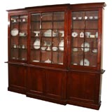English, mahogany breakfront