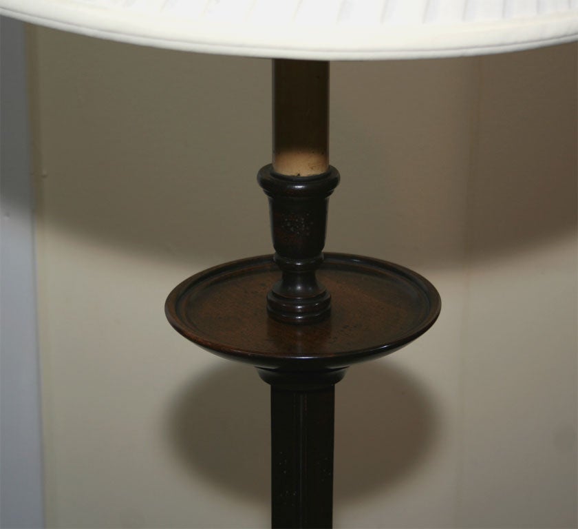 English, mahogany ratchet standing lamp 1