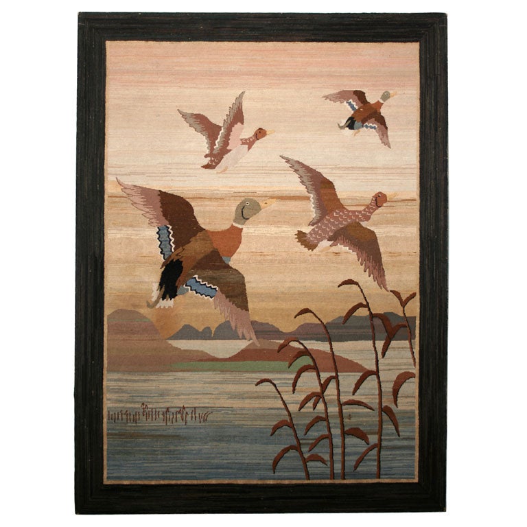 Grenfell Mat, Mallard Ducks in Flight For Sale