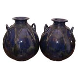 Pair of Cobalt Blue Pots