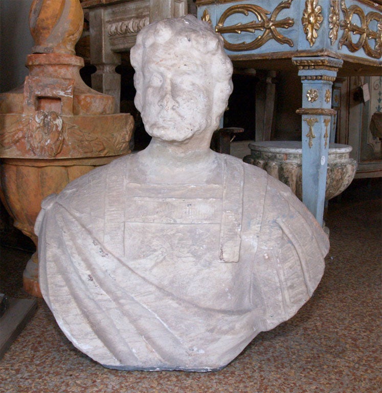 White Stone Bust