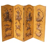 Antique (4) panel Chinoiserie Folding Screen