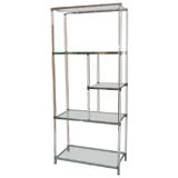 Lucite and Chrome Metric 2 Etagere by Charles Hollis Jones