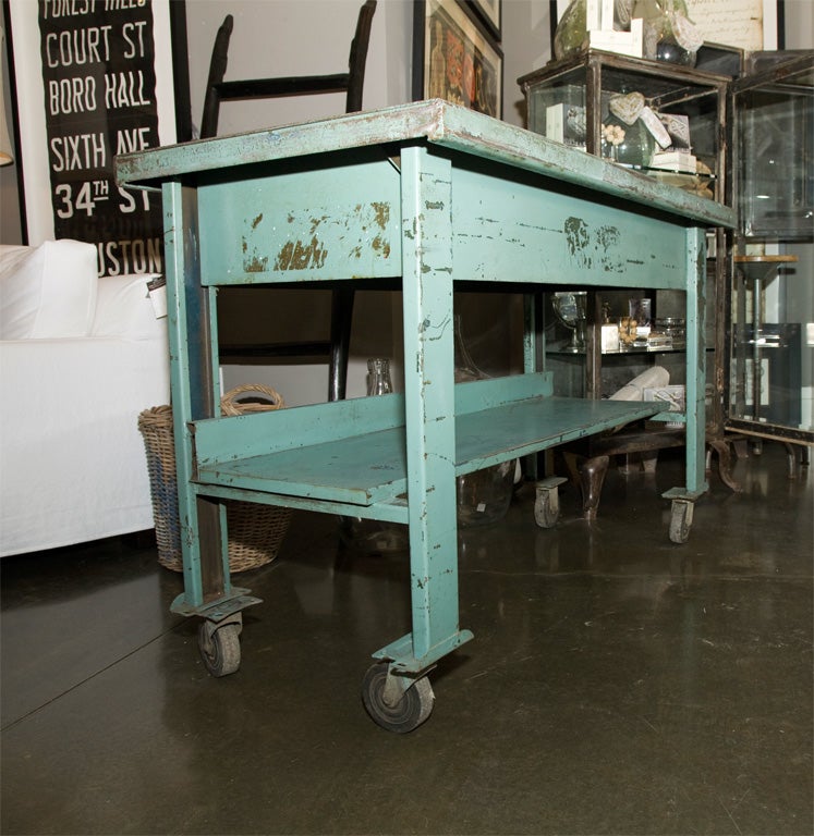 American vintage industrial cart/kitchen island
