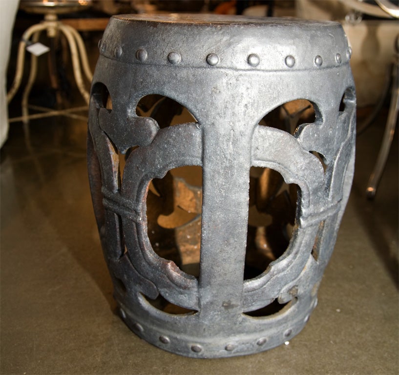 Contemporary ceramic garden stool