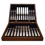 Antique Mother of Pearl Dessert Set for 12