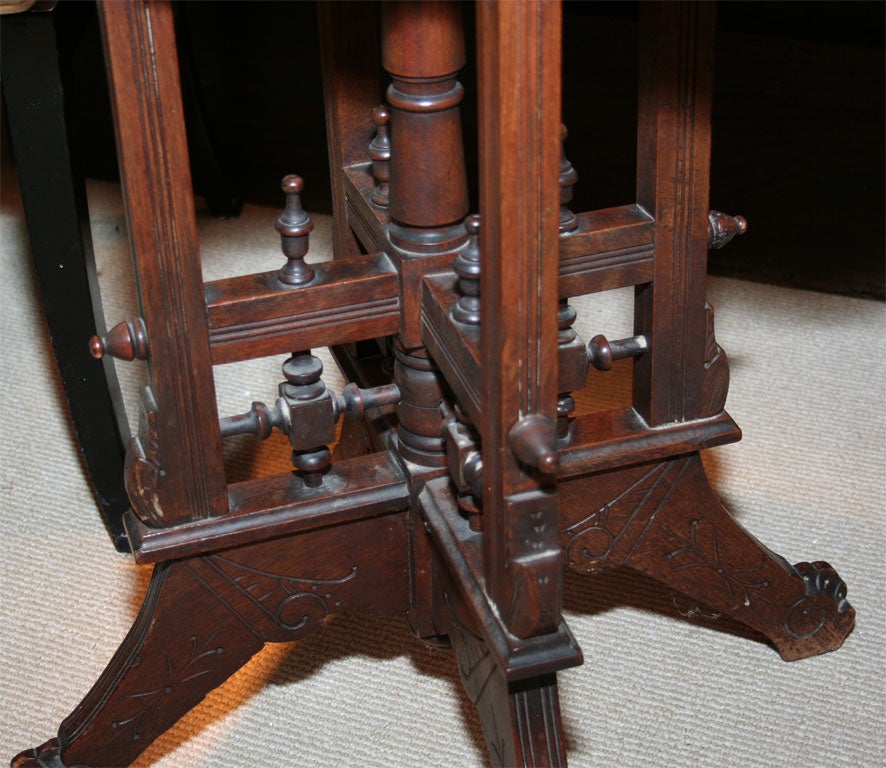American A Victorian table with original marble top