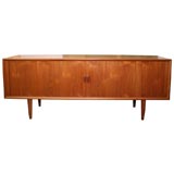 Kofed Larsen teak credenza sideboard with tambor doors