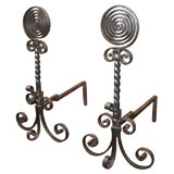 American 19th c. Andirons