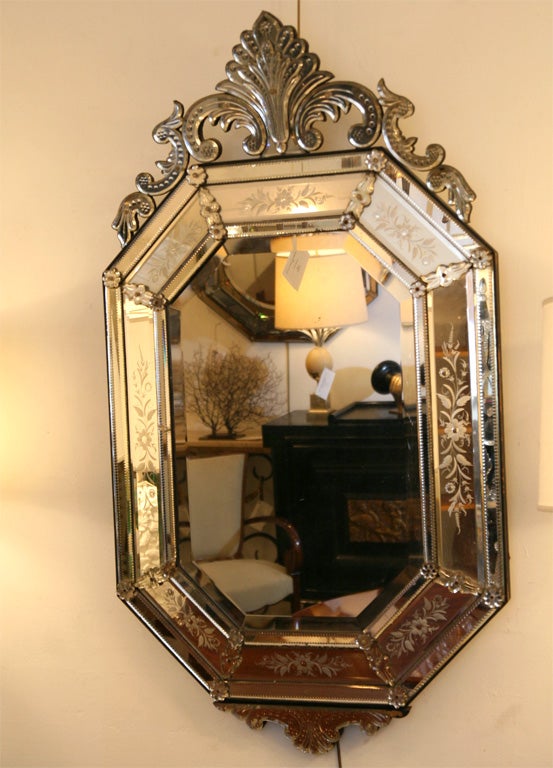 A  large Ventian mirror