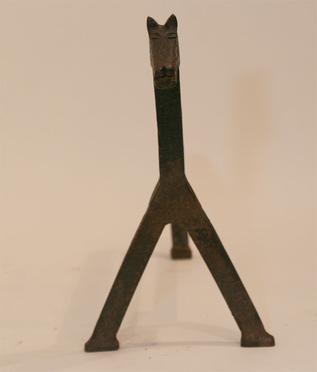 Pair of Horse Andirons 2