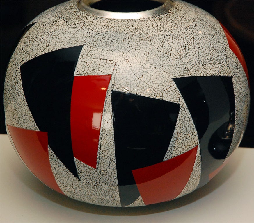 Mid-20th Century Vase in the style of Jean Dunand