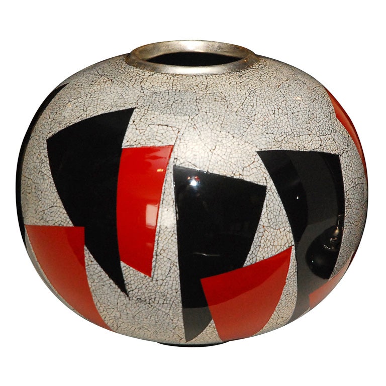 Vase in the style of Jean Dunand