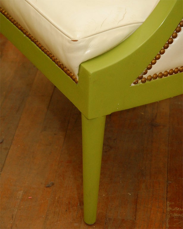 Wood Pair of Barrel Chairs in the style of William Haines For Sale