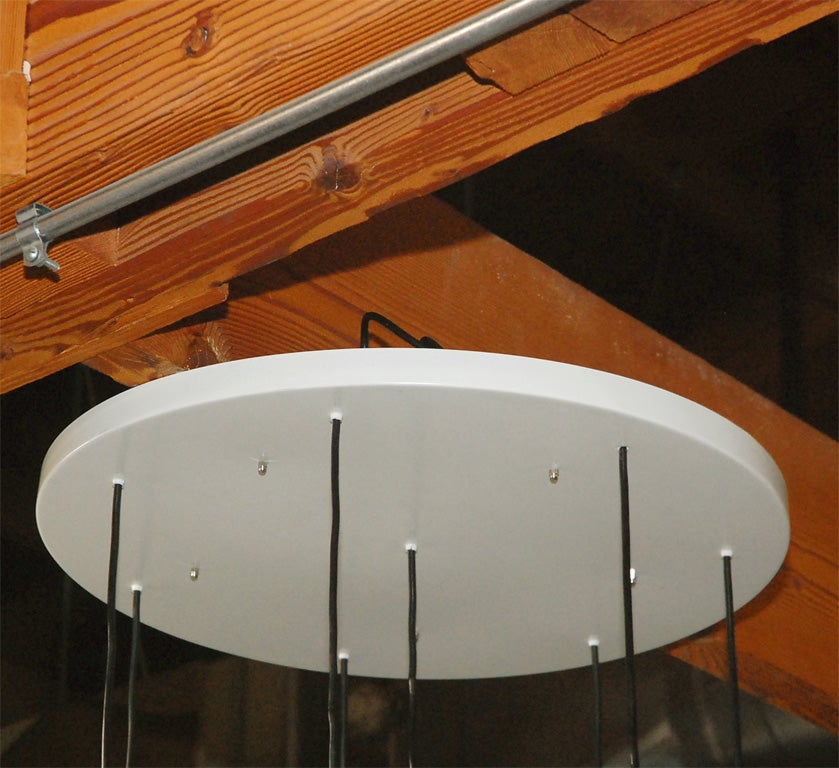Dutch Raak 8 Glass Bulb Pendant Chandelier