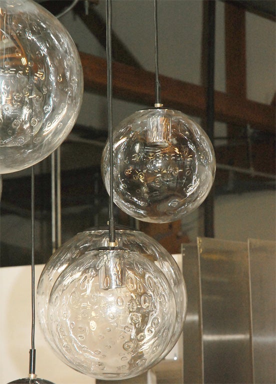 Raak 8 Glass Bulb Pendant Chandelier 1
