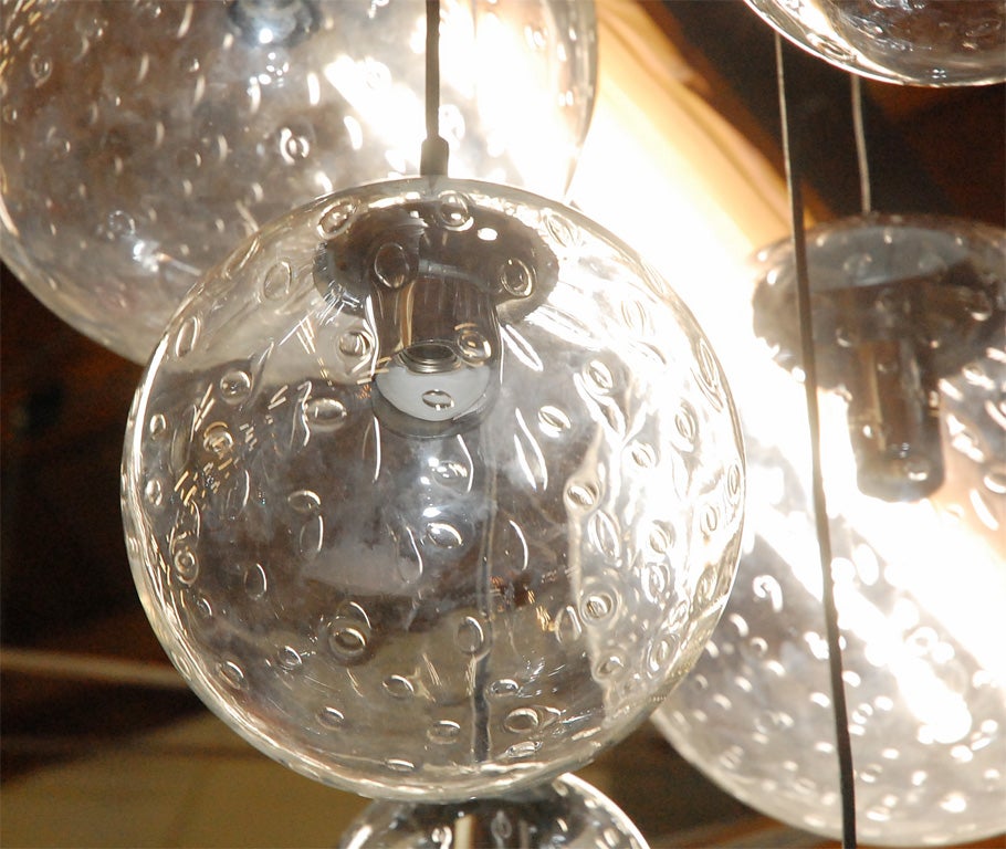Raak 8 Glass Bulb Pendant Chandelier 3