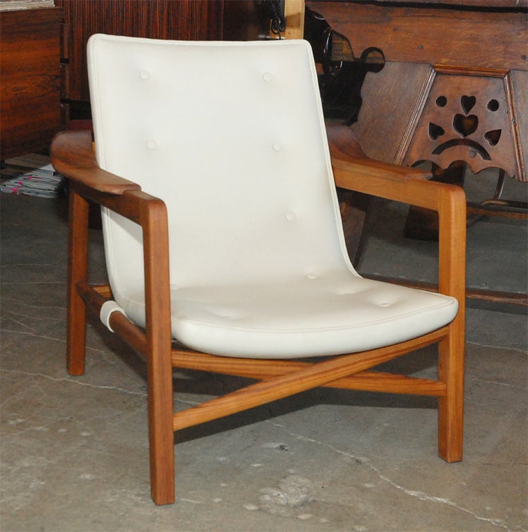 Leather armchair in the style of Tove and Edvard Kindt-Larsen