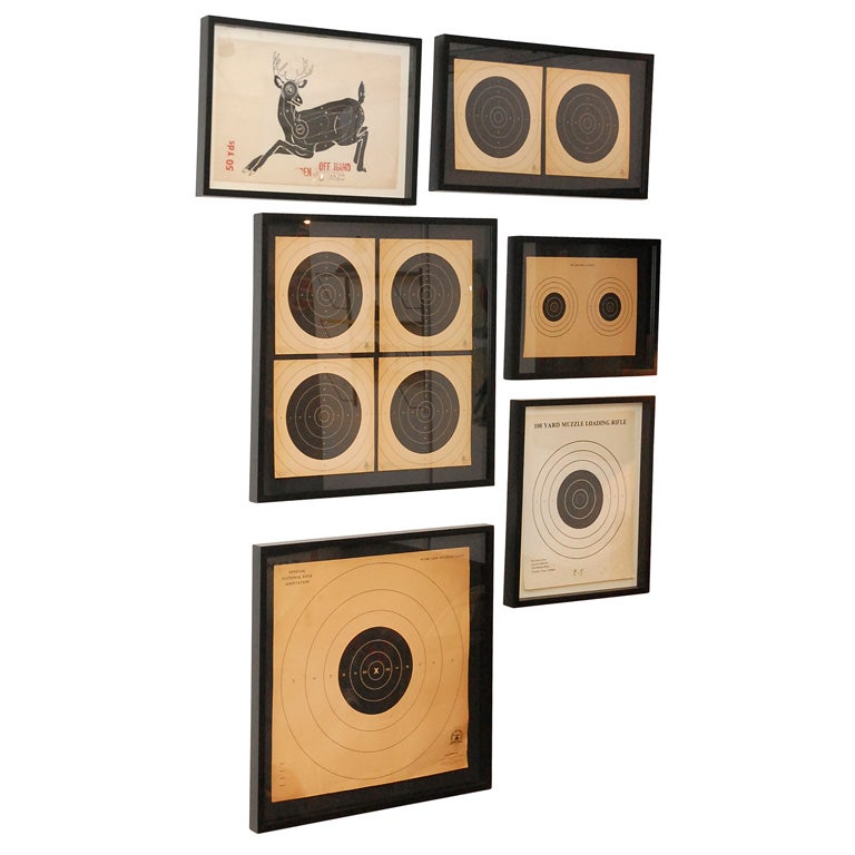 Framed Vintage Targets from the American Target Company at 1stDibs