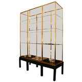 Bronze Display Case with Black Lacquered Base, French 1920s