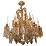 French Louis XVI Chandelier with Baccarat Crystal