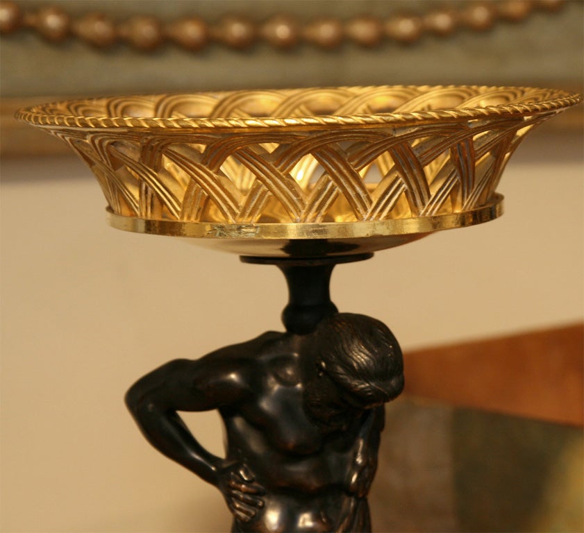 A Pair of Gilt and Patinated Bronze Surtout de Table For Sale 1