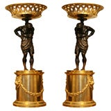 A Pair of Gilt and Patinated Bronze Surtout de Table