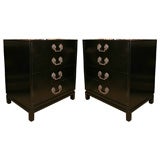 Pair of Mid 20th Century American Japanned Commodes