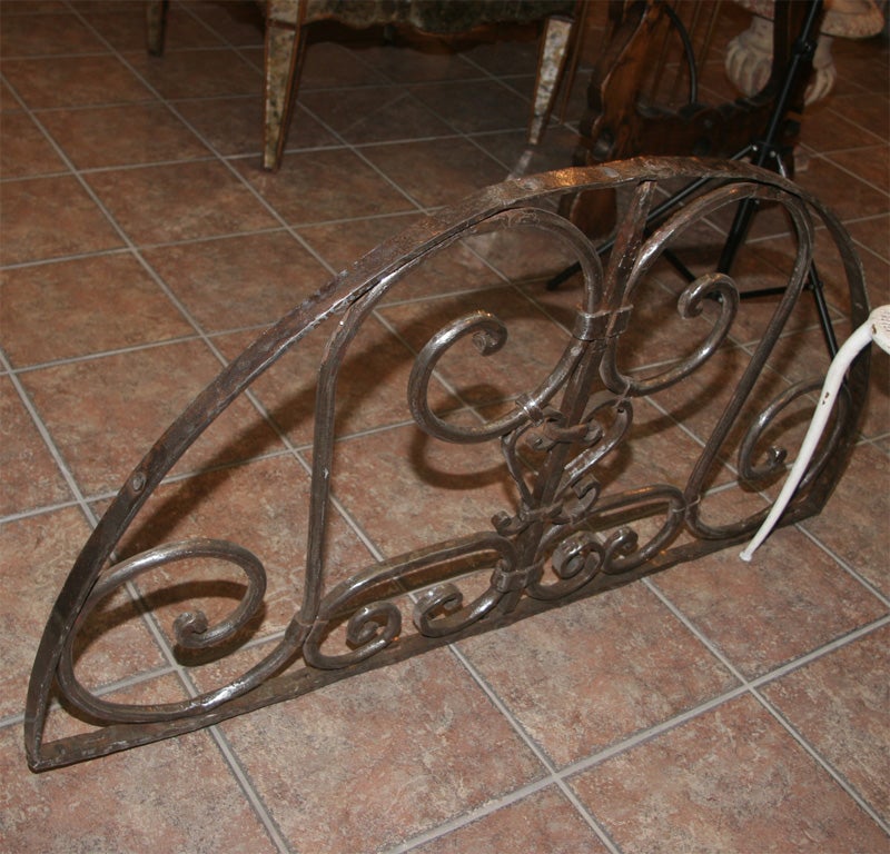 Hand Forged Iron Transom Grill For Sale 4