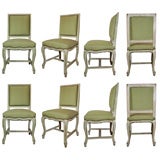 A Set of Eight Louis XV / XVI Style Transitional Dining Chairs A Set of Eight Louis XV / XVI Style Transitional Dining Chairs
