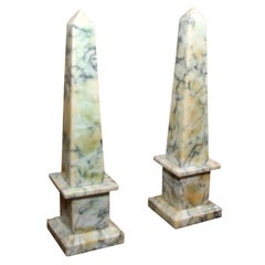 A Pair of Early 20th Century Marble Obelisks
